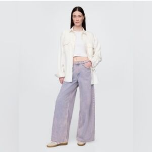 Gap Baggy Flared Legs Jeans Rose Mist Pink